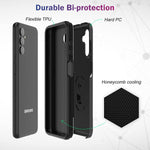 Kswous For Samsung Galaxy A13 5G Case With Screen Protector2 Pack Military Grade Heavy Duty Armor 360 Rotatable Kickstand Protective Phone Case Metal Ring For Galaxy A13 5G Black