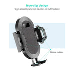 Djounashop Universal Neck Mobile Phone Car Holder Foldable Dashboard Windshield Mobile Phone Stand Mount And Charger For Android And Ios Cellphone Super Gel Suction Cup Cradle Black