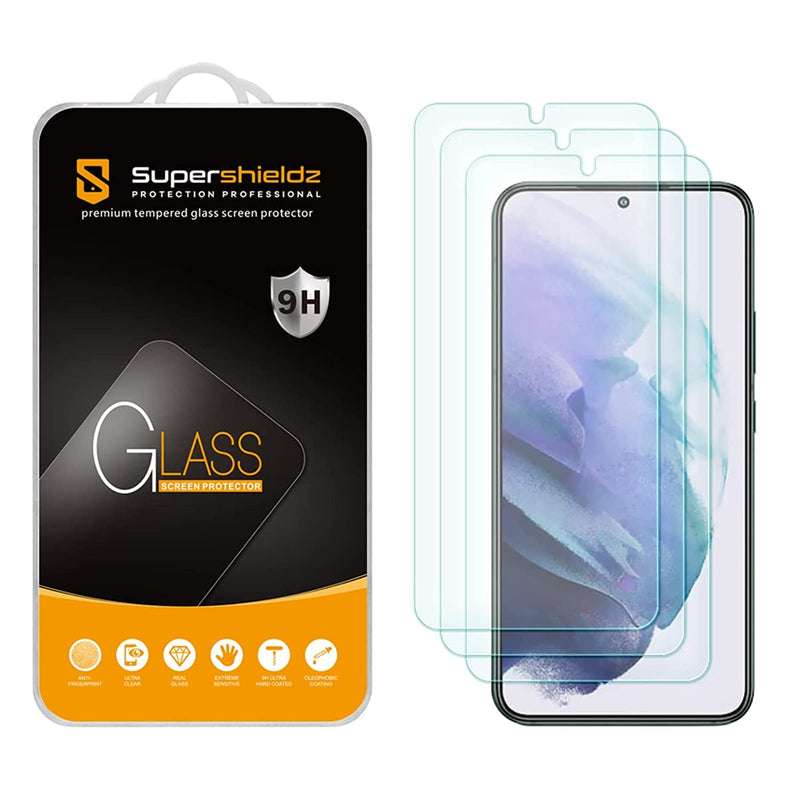 3 Pack Supershieldz Designed For Samsung Galaxy S22 5G Tempered Glass Screen Protector Anti Scratch Bubble Free