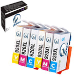 920 Ink Crtridges Oou 6 Pck Comptible Hp 920Xl Hp 920 Xl Hp920Xl Hp 920 Xl Ink Crtridge For Hp Officejet 6500 6000 7000 7500 6500 7500 Printer 2 Cyn 2 Mgent