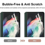 1Set 3Pcs Galaxy Z Fold 3 Screen Protector Hd Full Covered Outer Inner Screen Tpu Soft Film Back Cover Flexible Screen Protector For Samsung Galaxy Z Fold 3 5G Anti Scratch Bubble Free