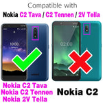 New For Nokia C2 Tava 2C Tennen 2V Tella Wallet Case Wrist Str