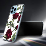 Compatible With Iphone 13 Pro Max Case Transparent With Aesthetic Beautiful Watercolor Rose Design Shockproof Tpu Clear Case