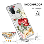 New Oneplus Nord N100 5G Clear Case Red Floral Pattern With Screen Protect