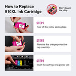 Ink Cartridge Replacement For Hp 910 910Xl Combo Pack For Officejet Pro 8022 8020 8025 8028 8035 8015 8031 8024 8033 8034 8018 Printer Black Cyan Magenta Yello