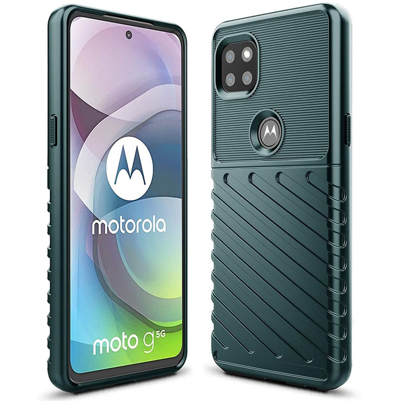For Moto G 5G Case Motorola G 5G Case Moto One 5G Ace Case Shock Absorption Anti Scratch Heavy Duty Durable Drop Protection Cell Phone Cover For Motorola Moto G 5Glt Dark Green