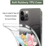 Porssliy Compatible With Iphone 12 Pro Max Case Soft Clear With Cute Cartoon Tinkerbell For Girls Women Cover Protective Phone Case For Iphone 12 Pro Max 6 7