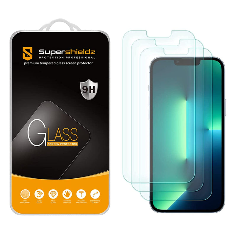 3 Pack Supershieldz Designed For Apple Iphone 13 Pro Max 6 7 Inch Tempered Glass Screen Protector Anti Scratch Bubble Free