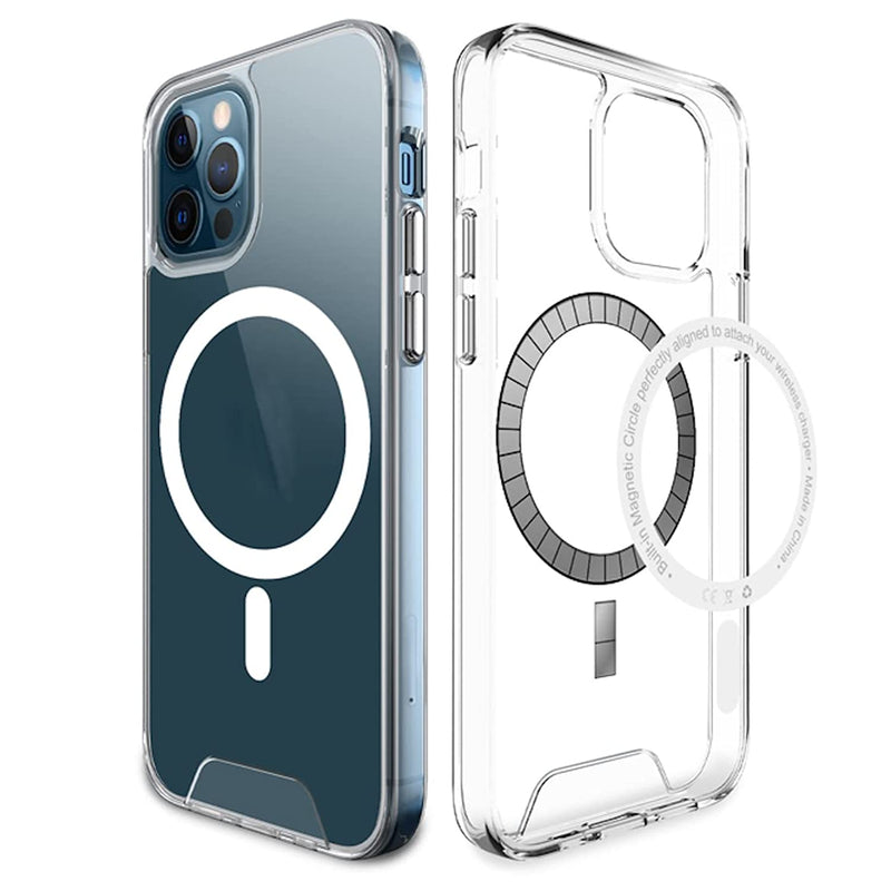 Magnetic Clear Case For Iphone 13 Pro Max Case 6 7 Compatible With Magsafe Charger Battery Shock Absorbing Corners Protective Case Bump Bumper Anti Yellowing