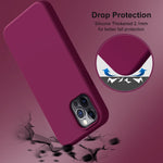 Love 3000 Compatible With Iphone 12 Pro Max Phone Case Thickening Liquid Silicone Anti Scratch Microfiber Lining Full Body Duty Heavy Protection Case For Iphone 12 Pro Max Women Girls Winered