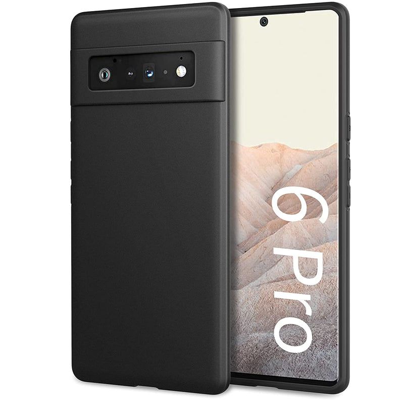 Dimik Case For Google Pixel 6 Pro 5G Thin Slim Fit Soft Silicone Matte Finish Tpu Minimalist Phone Case Cover Compatible With Google Pixel 6 Pro Black