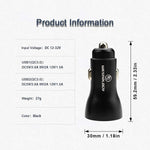 36W 2 Usb A Ports Car Charger Wesnology 5V 3 6A Car Charegr Fast Charger Quick Charger Automobile Charger Compatible For Phones Tablets Black