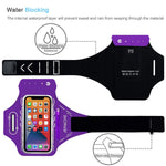 Jemache Running Armband For Iphone 13 12 11 Xr Xs 13 Pro Samsung Galaxy S22 S21 S20 S10 S9 Gym Workouts Arm Band With Airpods Holder Purple