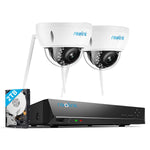 5MP Wireless Security Camera System Outdoor Bundle 8CH NVR Pre-Installed 2TB HDD