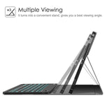New Fintie Keyboard Case For Samsung Galaxy Tab S8 Plus 2022 S7 Fe 2021 S7 Plus 2020 12 4 Inch 7 Color Backlight Slim Stand Cover W Detachable Wireless