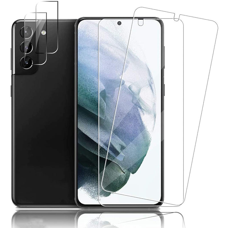 2 2 Pack Galaxy S22 Plus 5G Screen Protector 9H Tempered Glass Fingerprint Compatible With 2 Pack Camera Lens Protector Ultra Thin Full Coverage Tempered Film For Samsung Galaxy S22 6 6