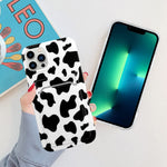 Kanghar Iphone 13 Pro Max Case Wallet 6 1 Inch Cute Cow Print Black Pattern Shockproof Soft Tpu Imd 1 Screen Protector Full Body Protection Girls Women For Card Holder Iphone 13 Pro Max Case 2021
