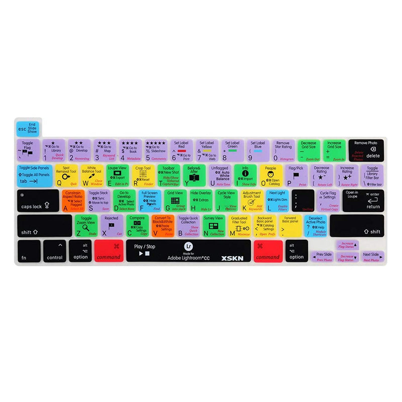 Lightroom Cc English Silicone Shortcuts Keyboard Cover Skin For 2019 New Macbook Pro 16 Inch A2141 2020 New Macbook Pro 13 3 Inch A2338 M1 A2251 A2289 With Touch Bar Touch Id Us Version