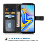 New For Samsung Galaxy J6 Plus 2018 Wallet Case Wrist Strap La