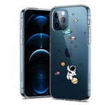 Nititop Compatible With Iphone 12 Pro Max Case Clear Cute With Astronaut Outer Space Planet Star Cartoon Creative Pattern For Girls Boys Soft Tpu Shockproof Slim For Iphone 12 Pro Max Balloon