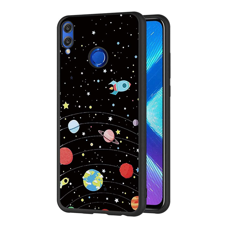 Huawei Honor 8X Case Phone Case Silicone Black With Pattern Ultra Slim Shockproof Soft Gel Back Cover Protective Bumper Skin For Huawei Honor 8X Smartphone Stars Sky