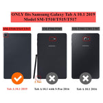 New Galaxy Tab A 10 1 2019 Case Sm T510 T515 T517 Pu Leather Folio Cover Protective Shockproof Standing Case For Samsung Galaxy Tab A 10 1 2019 Table