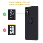 Coqibel For Oneplus 9 Pro 5G Case Liquid Silicone With 360 Ring Kickstand And Car Mount Function 6 7 Inch Cover With Microfiber Liner Has Slim Full Body Protection Black