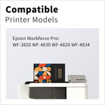 Ink Cartridge Replacement For Epson 822Xl T822 822 Xl T822Xl Use With Epson Workforce Pro Wf 3820 Wf 4830 Wf 4820 Wf 4834 Black 2 Pack