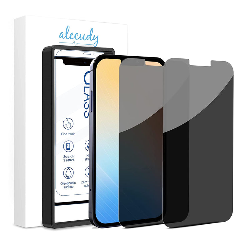 Alecudy Compatible With Iphone 13 Pro Max Privacy Screen Protector Tempered Glass Anti Spy Bubble Free Case Friendly Easy Installation Film For Iphone 6 7 Inches 2 Pack