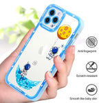Aigomara Compatible With Iphone 13 Pro Case With Tempered Glass Screen Protector Clear Cute Astronaut Outer Space Star Creative Pattern Cover Designed For Iphone 13 Pro Case Women Kids Boy Blue