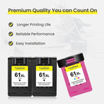 61Xl Ink Cartridge Replacement Inkjet Printer Ink Compatible For Hp Envy 4500 5530 Officejet 2620 4630 Deskjet 1000 1510 2000 2050 3000 35102 Black 1 Tri Col