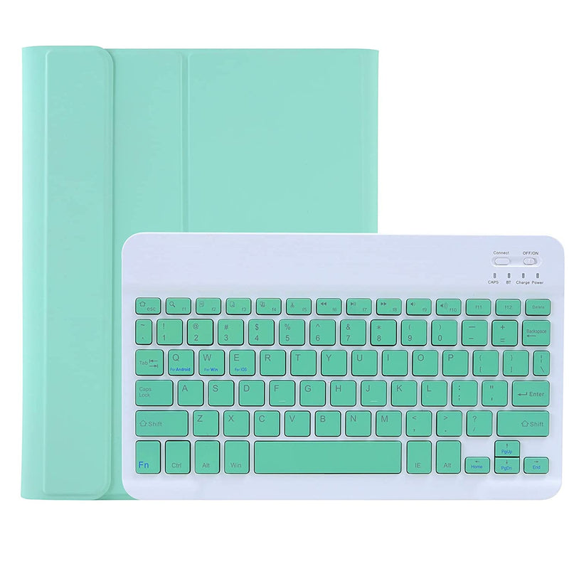 New Ipad Keyboard Case For Ipad Mini 1 2 3 4 5 With Detachable Keyboard And Pen Holder Slim Smart Auto Sleep Wake Cover Case Mint