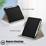New Ipad Mini 6 Case 8 3 Inch 2021 Released With Pencil Holder Auto Sleep Wake 360 Degree Rotating Stand Cover For Ipad Mini 6Th Generation Aprico