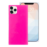 Omorro For Square Iphone 11 Pro Max Case For Women Men Neon Brigth Cute Fluorescence Luxury Flexible Soft Slim Tpu Rubber Gel Bumper Chic Square Edge Protective Hot Pink Girly Square Phone Case