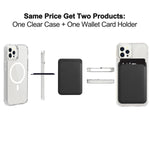 Magnetic Case For Iphone 13 Pro Max Case With 1 Magsafe Wallet Card Holder Shockproof Protection Clear Case For Iphone 13 Pro Max 6 7 Black 13 Pro Max