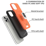 Coveron Designed For Apple Iphone 13 Pro Max Case Card Slot Kickstand Ring Rugged Phone Cover Orange