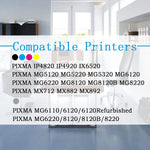 12 Pack Compatible Pgi225 Pgi226 Ink Cartridge Replacement For Canon Pgi 225 Pgi 226 Pgi 225 Cli 226 Work With Pixma Mg6220 Mg6120 Mg8220 Mg8120 Mg8120B Printer