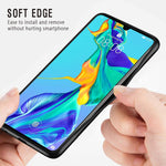 Eouine Huawei P30 Lite P30 Lite New Edition Case Anti Scratch Shockproof Patterned Tempered Glass Back Cover Case With Soft Silicone Bumper For Huawei P30 Lite Coconut Tree