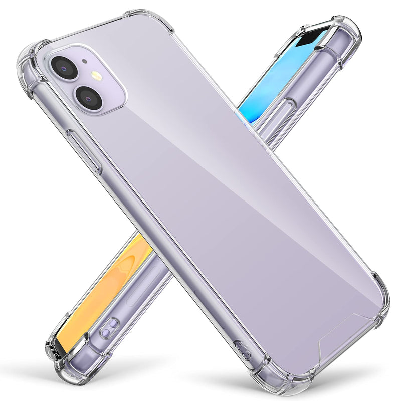 Clear Case For Iphone 11 Shockproof Series Hard Pc Tpu Bumper Protective Cover For Iphone 11 6 1 Inch Crystal Design