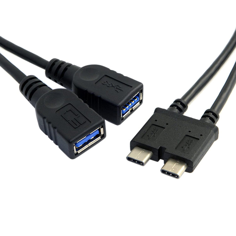 New Cablecc Dual Cable Usb 3 1 Type C To 3 0 A Female Otg Data Cable For N