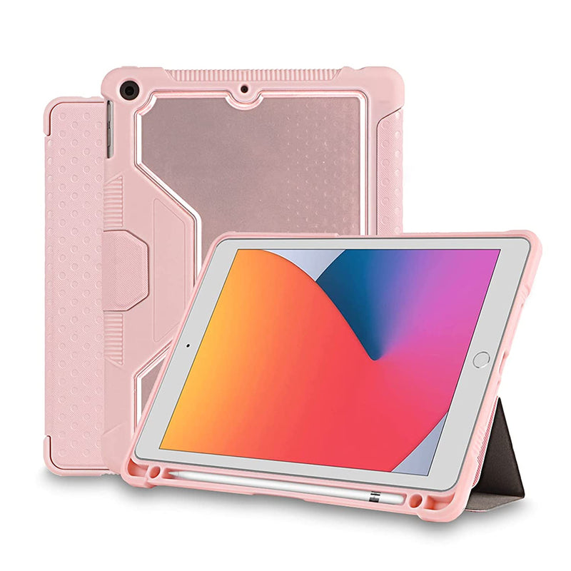 New Compatible With Ipad 10 2 Case Built In Pencil Holder 2020 Ipad 8Th Generation 2019 Ipad 7Th Gen Case Smart Cover With Soft Tpu And Clear Pc Back