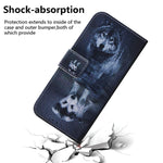 Emaxeler Compatible With Samsung Galaxy S21 5G Case Stylish Shockproof Pu Leather Flip Book Style Magnetic Wallet Protection Case With Stand Card Slot Cover For Galaxy S21 5G 2021 Txc Wolf And Dog