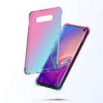 New Galaxy S10 Case Clear Cute Gradient Pink Shockproof Bumper Protective