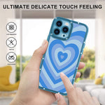 Ook Soft Case For Iphone 13 Pro Max All Round Shock Absorption Protection Flexible Tpu Cover With Heart Design Anti Scratch Slim Iphone 13 Pro Max Case For Women Girls Blue