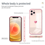 Eiles Compatible With Iphone 13 Pro Case Plating Love Heart Phone Case Fun Cute Side Small Pattern Soft Tpu Airbag Anti Fall Shockproof Lens Camera Protective Electroplated Case Pink6 1 Inch