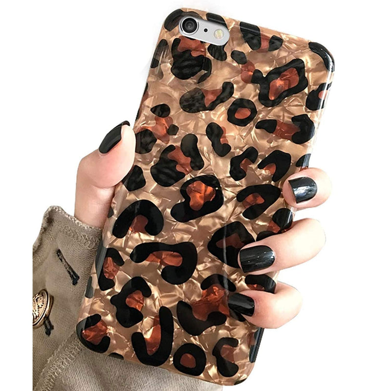 Leopard Iphone 6S Iphone 6 Case 4 7 Inch Luxury Sparkle Bling Translucent Cheetah Print Design Flexible Soft Silicone Slim Protective Phone Case Cover Girls Women For Apple Iphone 6 6S