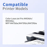 No Chip Compatible Toner Cartridge Replacement For Hp 414A W2020A W2021A W2022A W2023A For Mfp M479Fdw M479Fdn M454Dw Printer Black Cyan Magenta Yellow 4 Pack