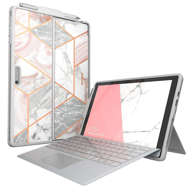 New I Blason Cosmo Case Designed For Microsoft Surface Pro 7 Pro 6 Slim Glitter Protective Bumper Case Cover With Pencil Holder Compatible With Type Co