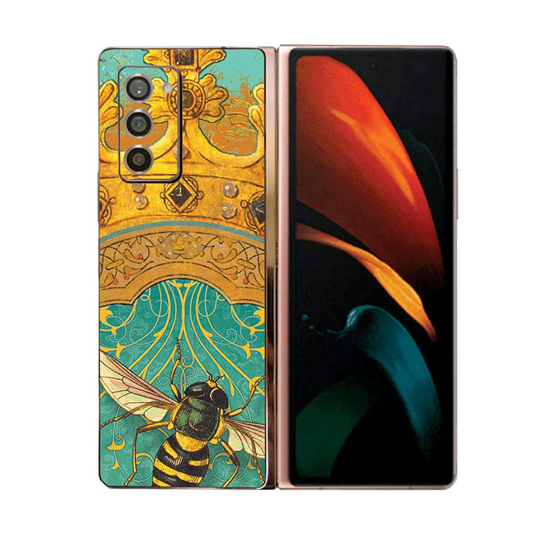 Mightyskins Skin Compatible With Samsung Galaxy Z Fold 2 Bee Queen Protective Durable And Unique Vinyl Decal Wrap Cover Easy To Apply Remove And Change Styles Made In The Usa