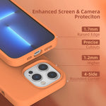 K Tomoto Compatible With Iphone 13 Pro Case Drop Protection Anti Fingerprint Shockproof Liquid Silicone Cover With Microfiber Lining Phone Case For Iphone 13 Pro 6 1 2021 Orange